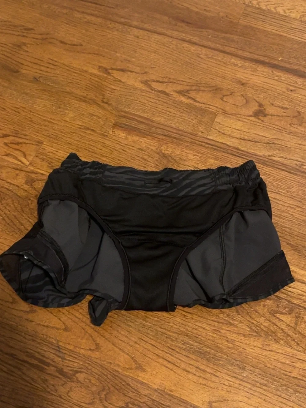 Lululemon Atheltica Hotty Hot Black Zebra-Print Shorts